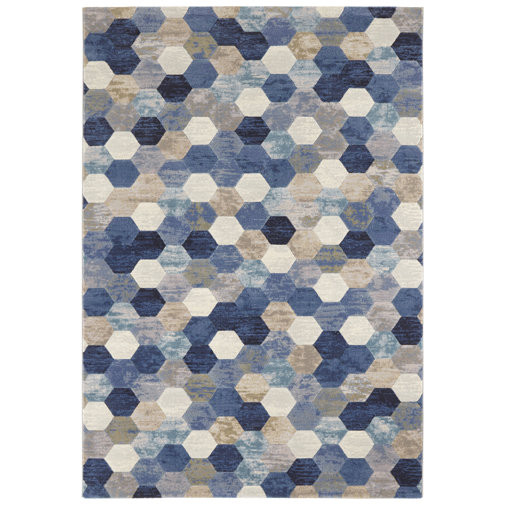 Elle Decor Manosque Blue/Cream Rug Wayfair.co.uk